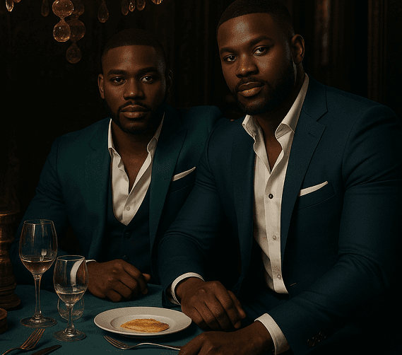 Professional African men in formal attire